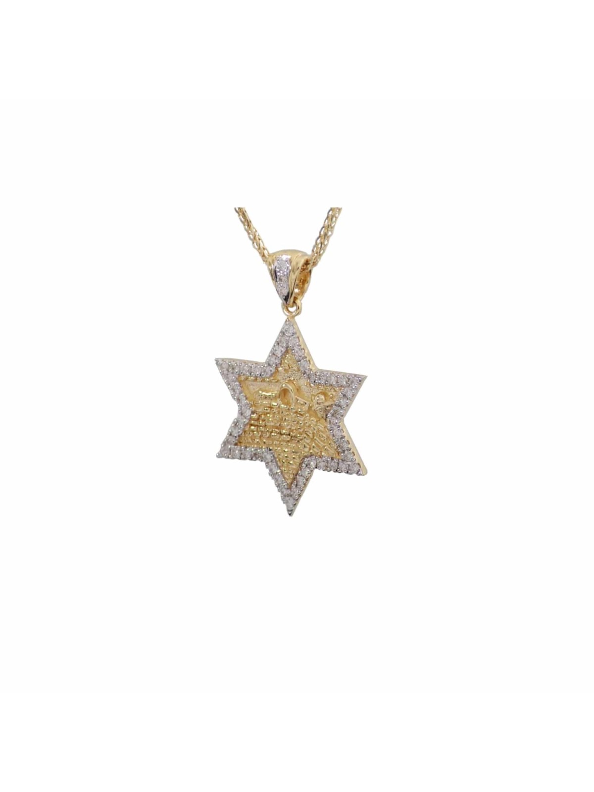 Pendentif Jérusalem 14 carats en or et diamants, bijoux de Jérusalem, Ju israélien