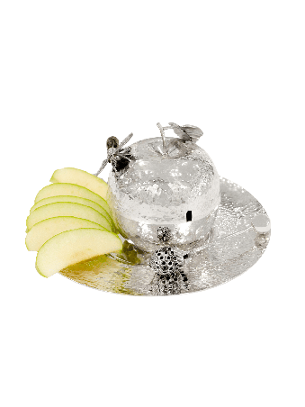 Hammered Honey Dish Set with Plate & Spoon , Hammered Honey Dishes , I
