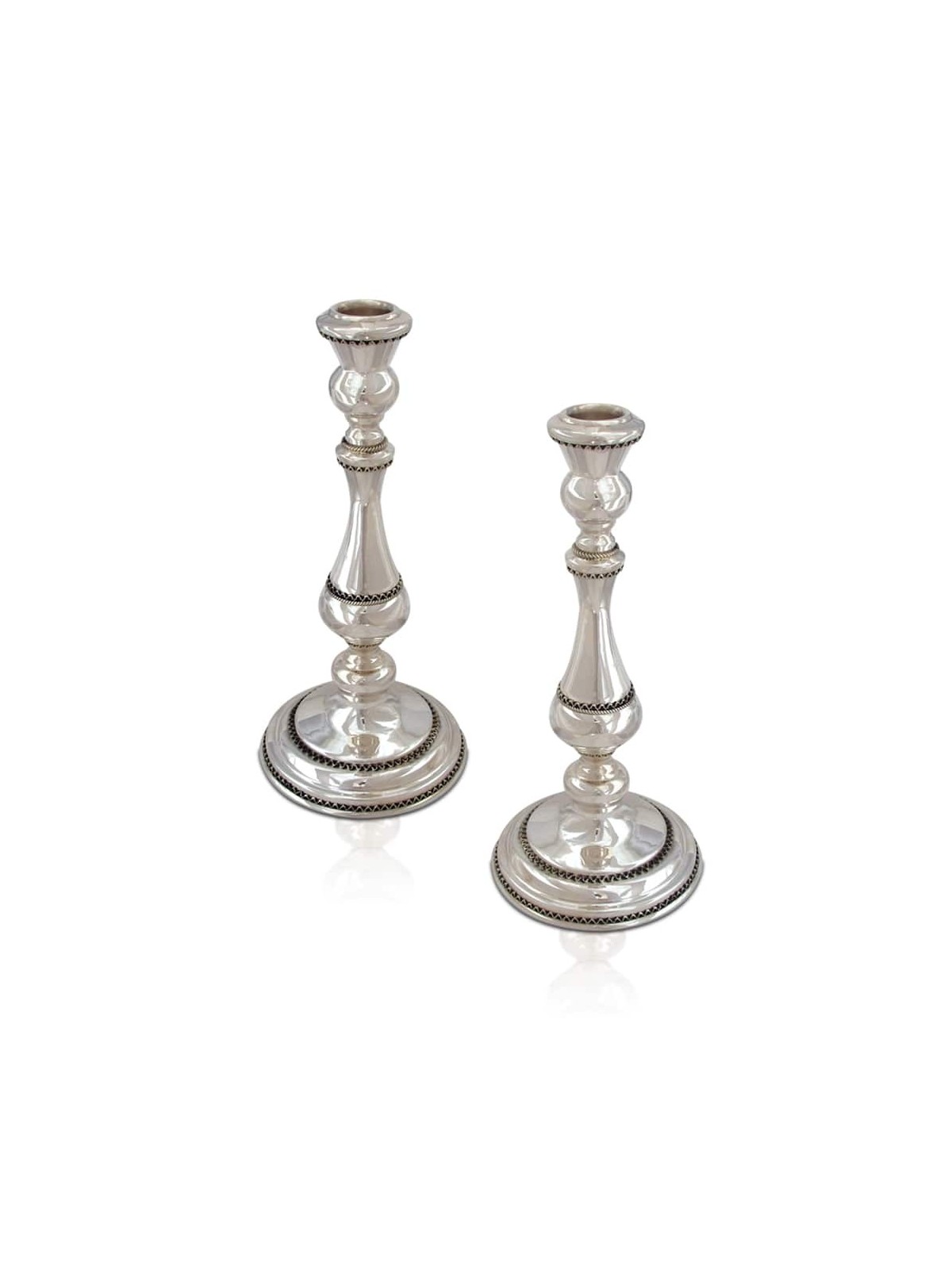 Medium Size Sterling Silver Filigree Candlesticks , Sterling Silver Ca