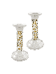 Special Silver Candlesticks with Hebrew Lettering , Passover Gifts , I