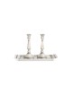 Bougeoirs classiques de Shabbat avec filigrane, chandelier en argent sterling