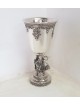 Coupe de Kiddouch en filigrane d'argent avec figurines Klezmer, cadeaux de Pâque,