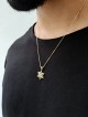 Petit pendentif étoile de David en or blanc avec diamant, cadeaux Tu B'Av, I
