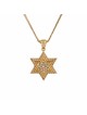 Petit pendentif étoile de David en or blanc avec diamant, cadeaux Tu B'Av, I