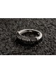 Bague Ani Ledodi en or blanc 14 carats avec diamants noirs, cadeaux Tu B'Av, I