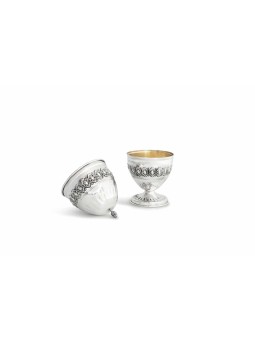 Small Standing Sterling Silver Etrog Box , Tu B'Av Gifts , Israeli Jud