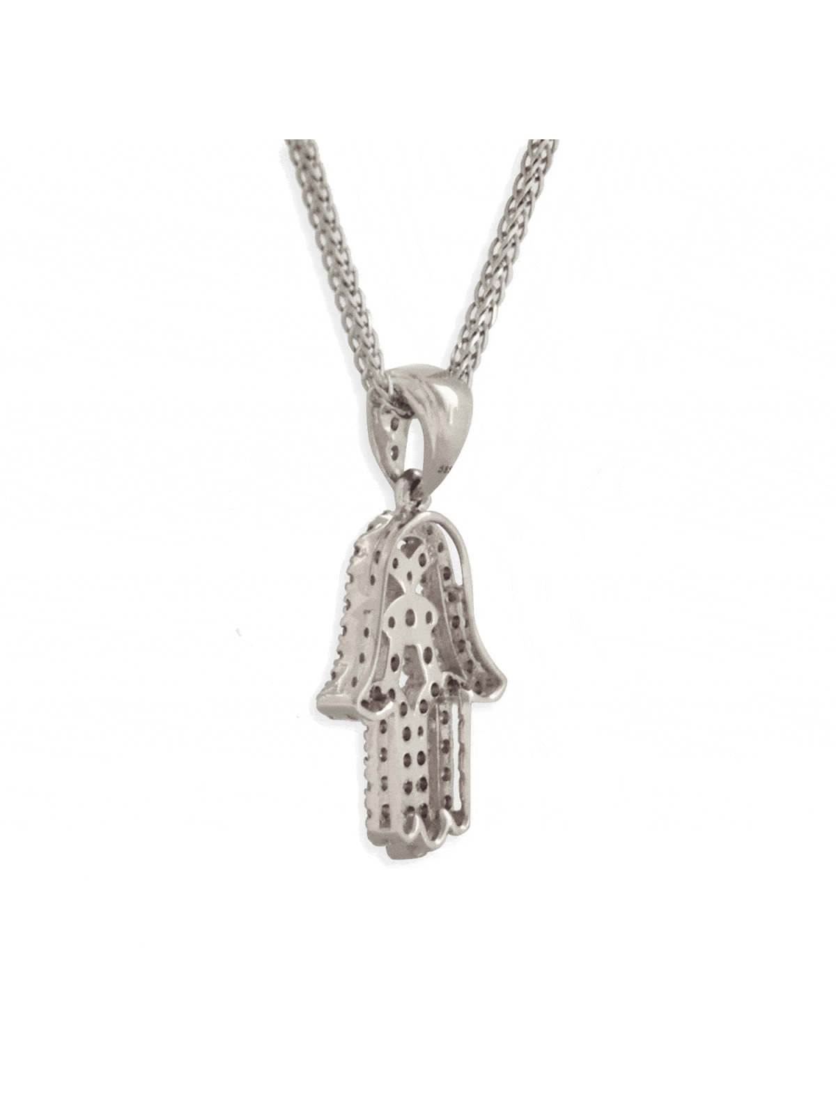 Pendentif Hamsa et mauvais œil en or jaune avec diamant, cadeaux Tu B'Av, I