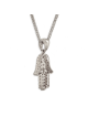 Pendentif Hamsa et mauvais œil en or jaune avec diamant, cadeaux Tu B'Av, I