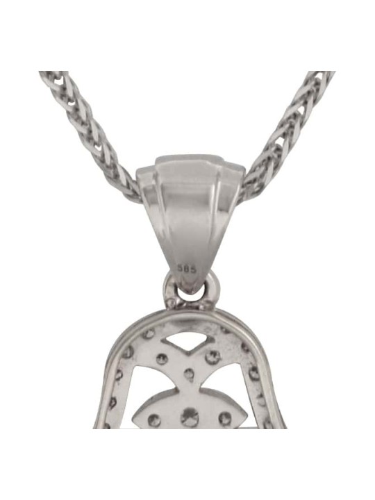Pendentif Hamsa et mauvais œil en or jaune avec diamant, cadeaux Tu B'Av, I