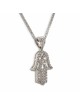 Pendentif Hamsa et mauvais œil en or jaune avec diamant, cadeaux Tu B'Av, I
