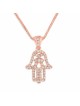 Unique White 14k Gold & Diamond Hamsa Pendant , Tu B'Av Gifts , Israel