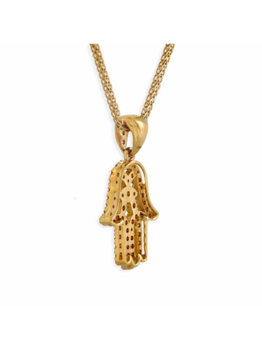 Pendentif Hamsa unique en or blanc 14 carats et diamants, cadeaux Tu B'Av, Israël