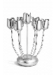 Candélabre tulipe moderne en aluminium brillant avec courbe, cadeaux de Pâque,