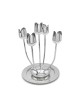 Candélabre tulipe moderne en aluminium brillant avec courbe, cadeaux de Pâque,