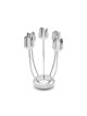 Candélabre tulipe moderne en aluminium brillant avec courbe, cadeaux de Pâque,