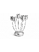 Candélabre tulipe moderne en aluminium brillant avec courbe, cadeaux de Pâque,