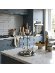 Candélabre tulipe moderne en aluminium brillant avec courbe, cadeaux de Pâque,