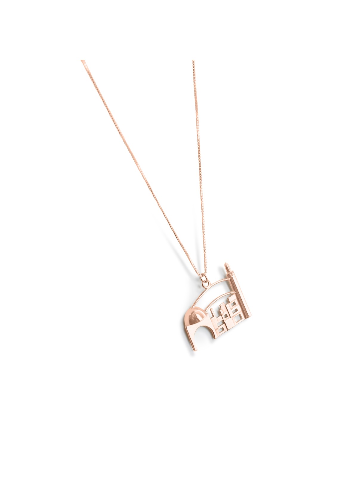 14K White Gold Holy Jerusalem Necklace , Jewish Wedding Gifts , Israel