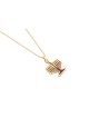 Menorah Sterling Gold Necklace with Enamel , Tu B'Av Gifts , Israeli J