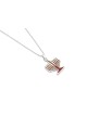 Menorah Sterling Gold Necklace with Enamel , Tu B'Av Gifts , Israeli J