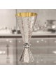 Large Designer Silver Brushed Kiddush Cup - Contem , Modern Kiddush Cu