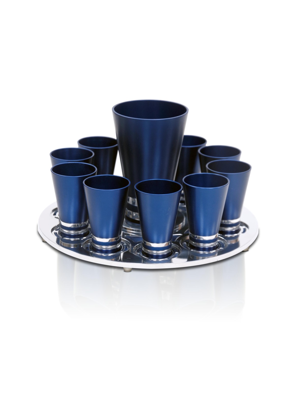 Grand ensemble de tasses de Kiddouch en aluminium avec 10 tasses à liqueur, cadeaux de Pâque,