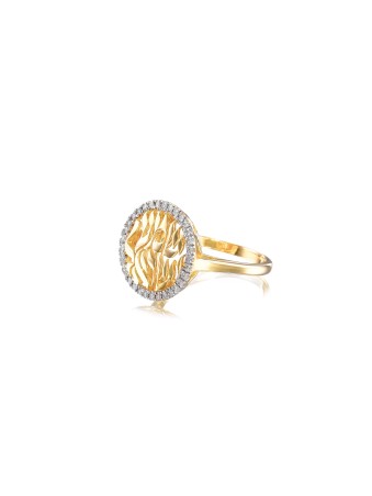 14k/18k Yellow Gold Shema Israel Diamond Ring , Tu B'Av Gifts , Israel