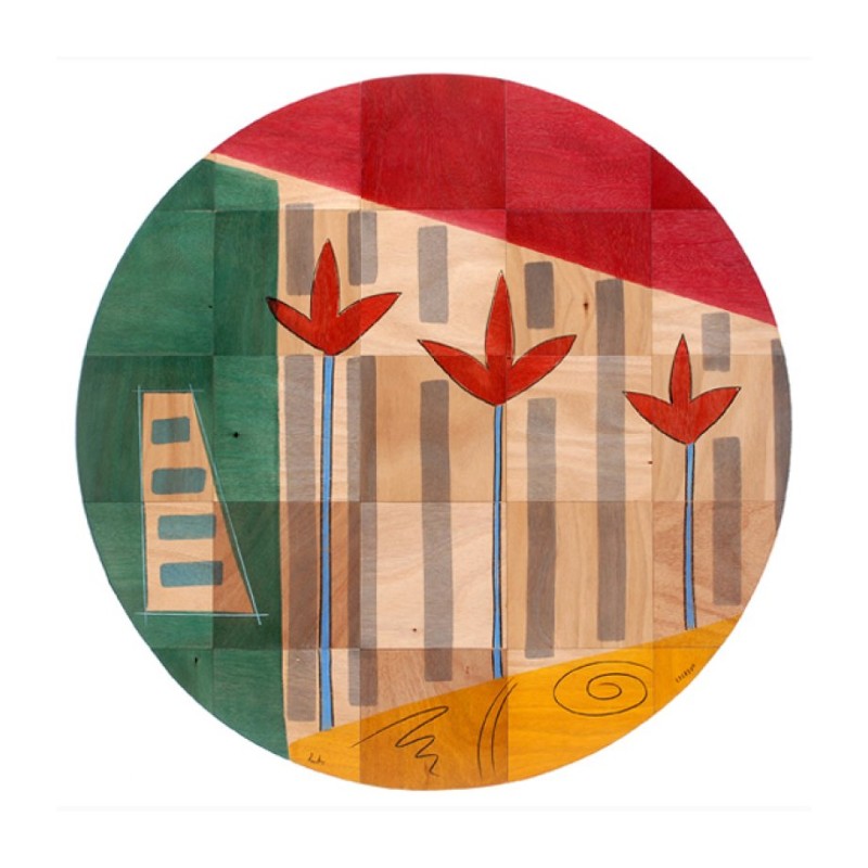 Tapis de sol rond Tiges de soleil par Kakadu Art | Décorations de maison
