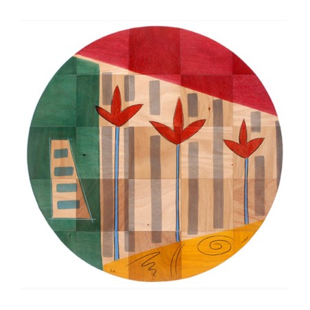 Tapis de sol rond Tiges de soleil par Kakadu Art | Décorations de maison