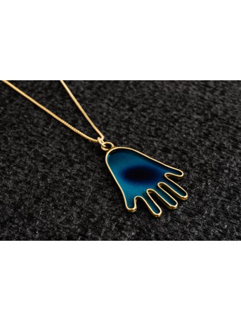 Pendentif en or Hamsa minimaliste et moderne, cadeaux Tu B'Av, Jud israélien