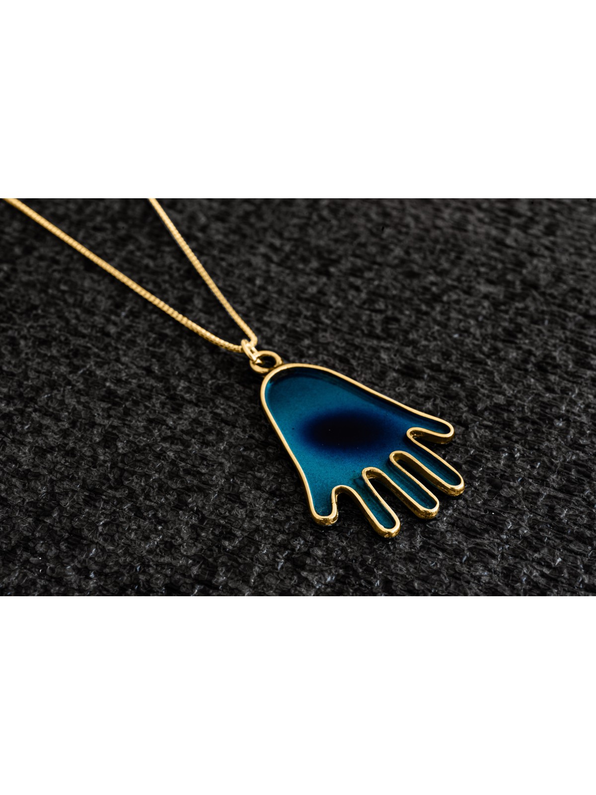Pendentif en or Hamsa minimaliste et moderne, cadeaux Tu B'Av, Jud israélien