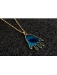 Minimalist and Modern Hamsa Gold Pendant , Tu B'Av Gifts , Israeli Jud