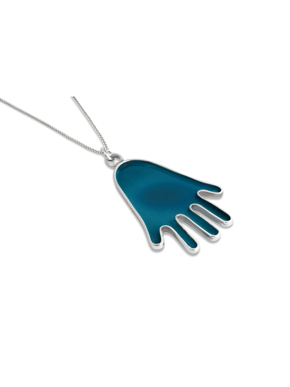 Minimalist and Modern Hamsa Gold Pendant , Tu B'Av Gifts , Israeli Jud