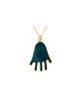 Minimalist and Modern Hamsa Gold Pendant , Tu B'Av Gifts , Israeli Jud