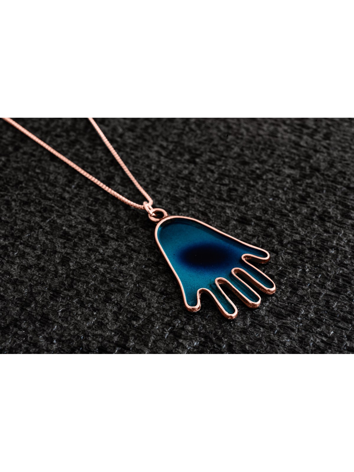 Pendentif en or Hamsa minimaliste et moderne, cadeaux Tu B'Av, Jud israélien
