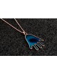 Minimalist and Modern Hamsa Gold Pendant , Tu B'Av Gifts , Israeli Jud