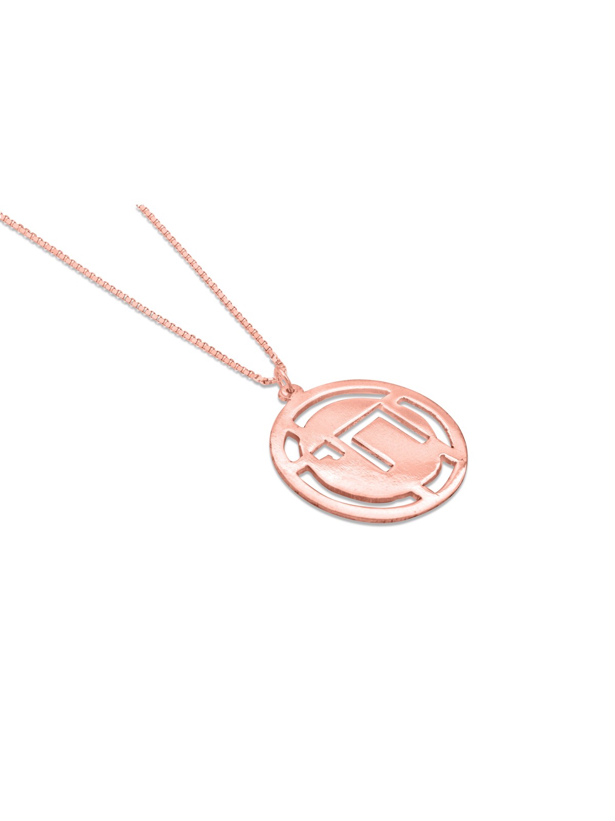 Pendentif Chai en or rond découpé, cadeaux Tu B'Av, Judaica israélien