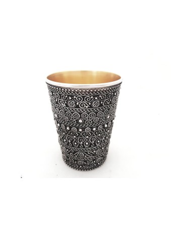 Beau gobelet de Shabbat décoré, cadeaux de Pâque, Judaica israélien