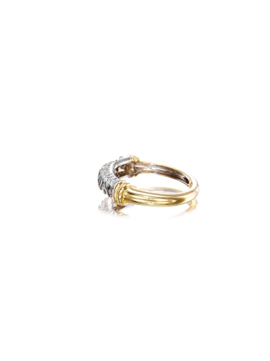 Bague hébraïque Bague diamant 14K Or , Cadeaux Tu B'Av , Judaica israélien
