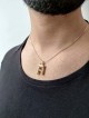 Unique 14K Yellow Gold Chai Pendant , Tu B'Av Gifts , Israeli Judaica