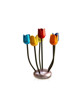 Tulipe faite sur commande multicolore de candélabre d'armes, cadeaux de Pâque,