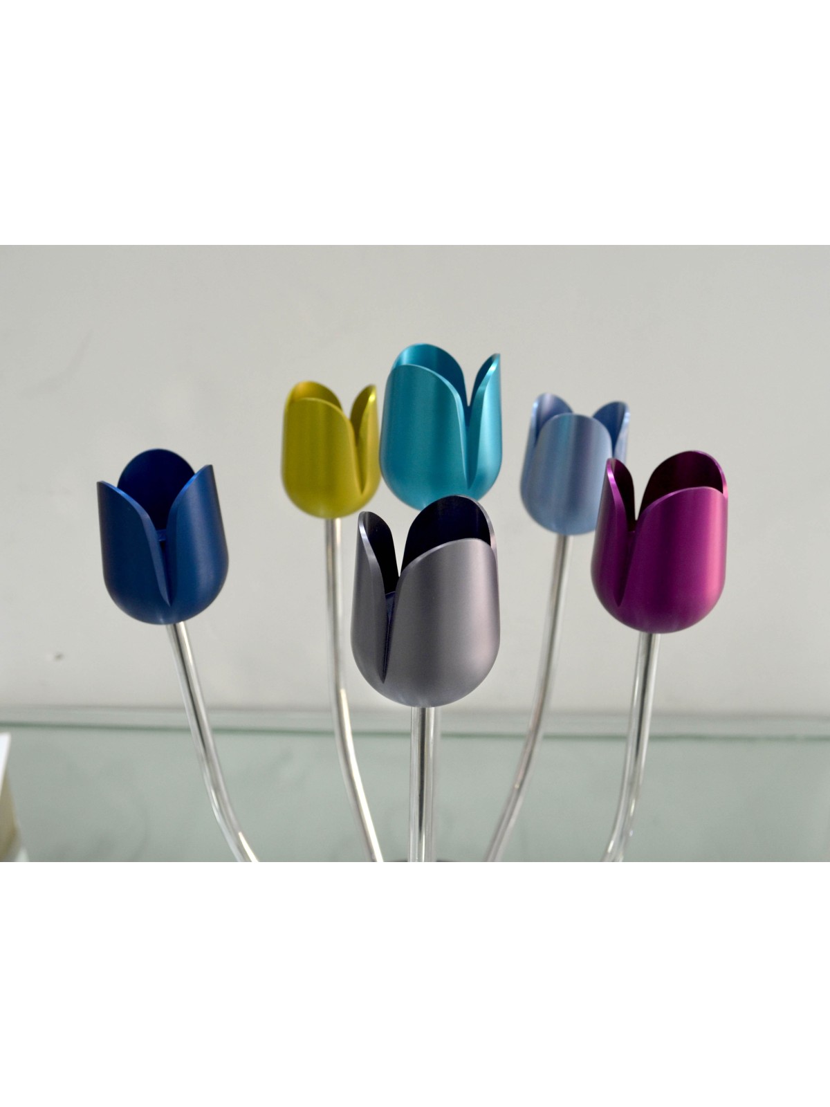 Tulipe faite sur commande multicolore de candélabre d'armes, cadeaux de Pâque,