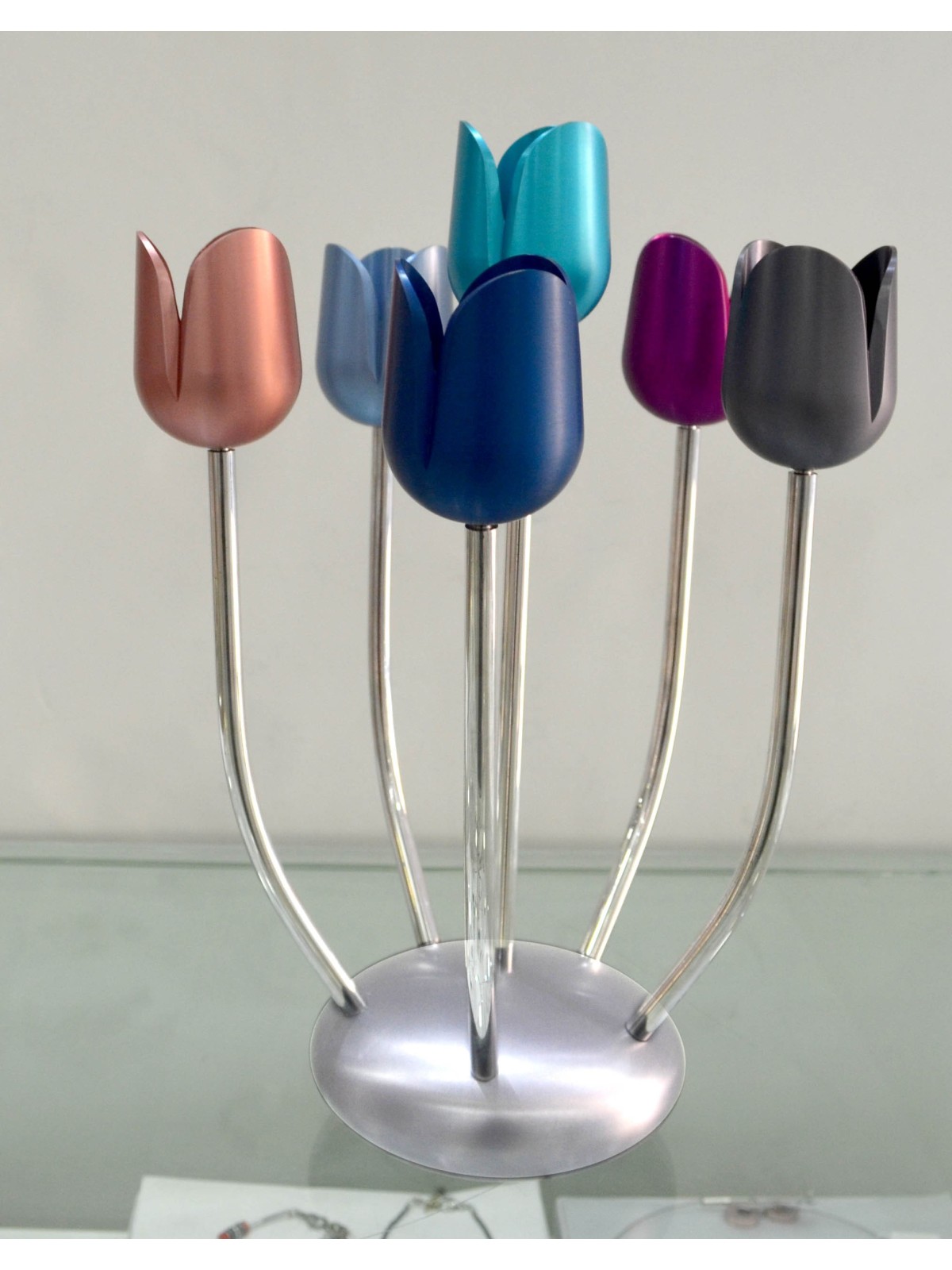 Tulipe faite sur commande multicolore de candélabre d'armes, cadeaux de Pâque,
