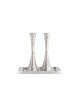 Large Hammered Silver Candlesticks Set , Sterling Silver Candlesticks