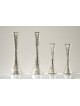 Large Hammered Silver Candlesticks Set , Sterling Silver Candlesticks