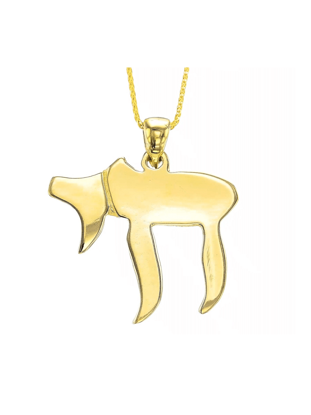 Extra Large Modern Thick and Heavy 14K Gold Chai N , Tu B'Av Gifts , I