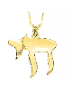Extra Large Modern Thick and Heavy 14K Gold Chai N , Tu B'Av Gifts , I