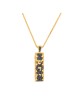 White gold Mezuzah with black diamonds pendant , Add 14K Chain , Israe