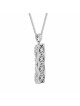 White gold Mezuzah with black diamonds pendant , Add 14K Chain , Israe