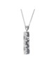White gold Mezuzah with black diamonds pendant , Add 14K Chain , Israe